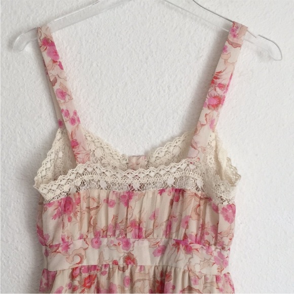 Kimchi Blue Floral Dress with Lace Trim - Picture 12 of 15